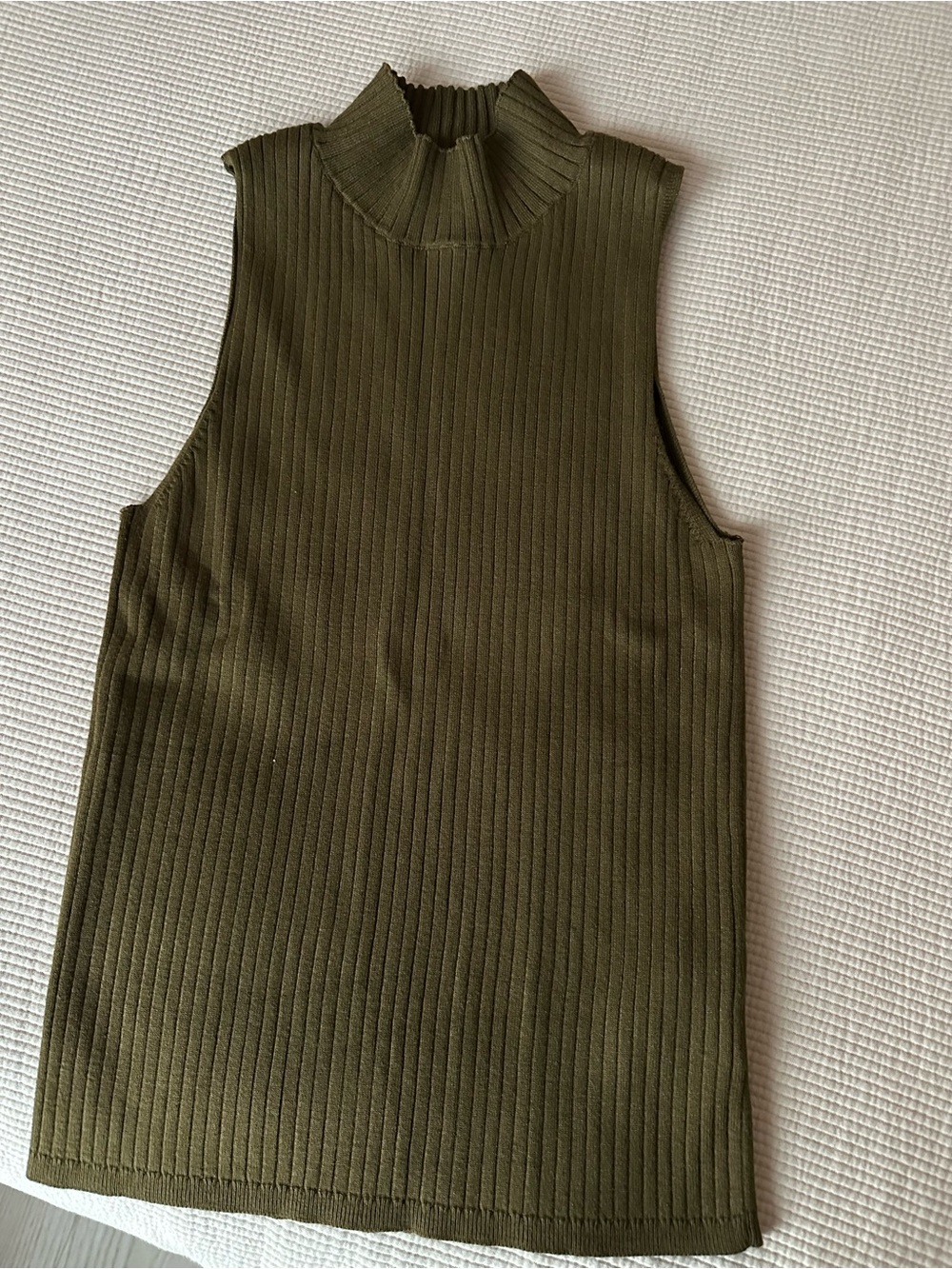 Madewell Ribbed Sleeveless Mock Neck Top